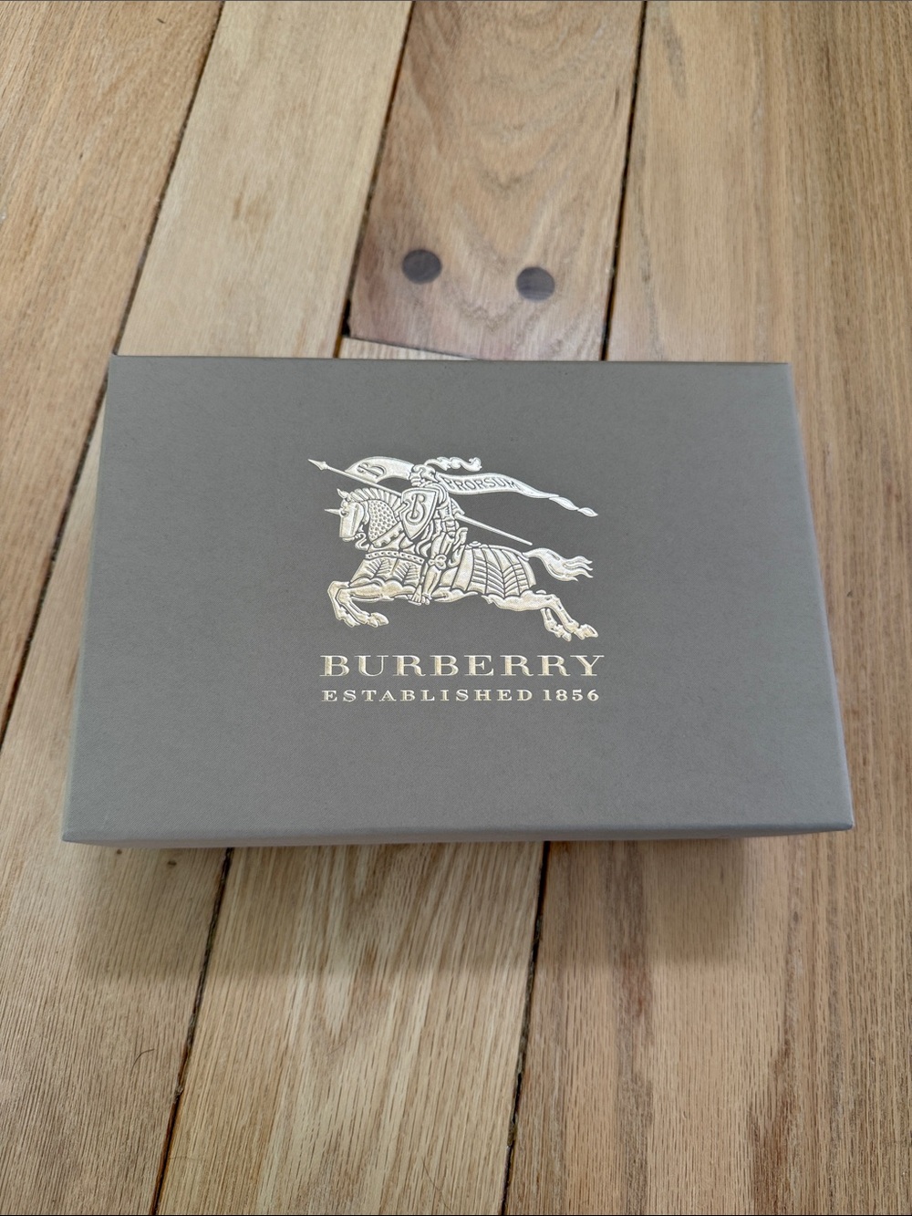 Burberry Accessory Box with Gold Logo 10”x6.75”x3.5”